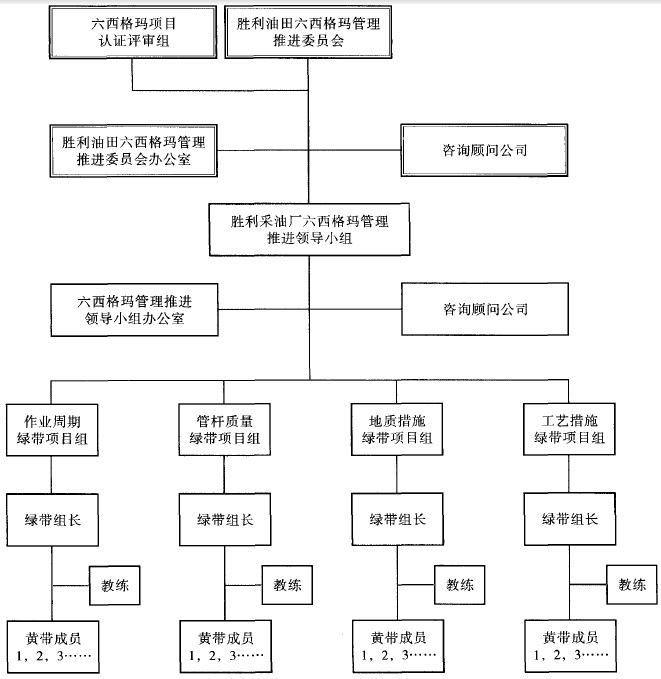 某采油厂六西格玛结构图