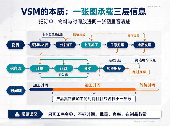 价值流图到底在画什么：一张图读懂制造现场的信息流